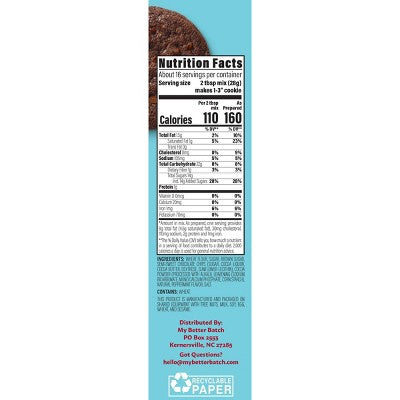 My Better Batch Chocolate Peppermint Holiday Cookie Mix - 16oz