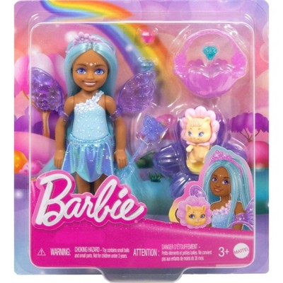 Barbie Chelsea 5.5" Doll & Accessories Set, Small Fairy Doll with Wings and Pet