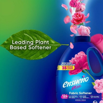 Ensueno Spring Fresh Liquid Fabric Softener - 105oz: Plastic Bottle, Contains Naturally Derived Ingredients, Jasmine Scent, 120 Uses