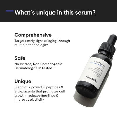 Minimalist Multi-Peptides 10% Face Serum - 1 fl oz: Wrinkle Reduction, Anti-Aging, Fine Line Reduction, Unscented