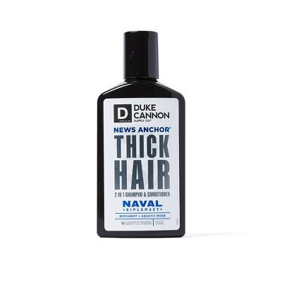 Duke Cannon News Anchor 2-in-1 Hair Wash - Naval Diplomacy - Shampoo and Conditioner for Men - 10 fl. oz