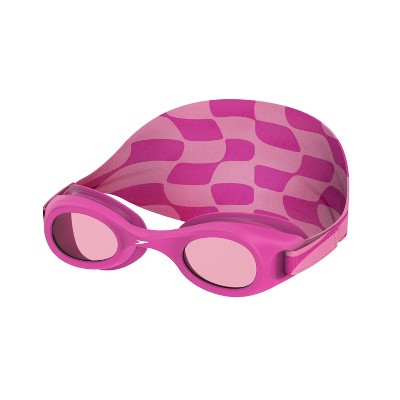 Speedo Glide with Fabric Strap Kids' Swim Googles - Disco Pink/Vermillion