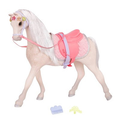 Glitter Girls Starlight 14" Horse with Tiara Accessory Set for 14" Dolls: Equestrian Toy with Comb & Plastic Materials