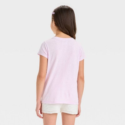 Girls' Zootopia Short Sleeve Graphic T-Shirt - Light Purple L