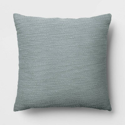 Oversized Square Cotton Boucle Reversible Throw Pillow with Linen Light Washed Green - Threshold (LOCAL PICKUP ONLY)