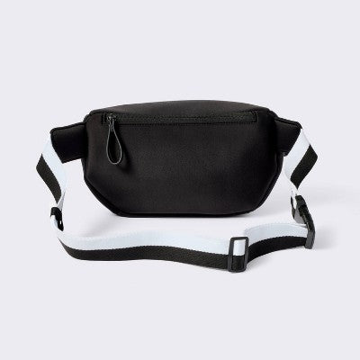 Faux Neoprene Diaper Sling - Black - Cloud Island
