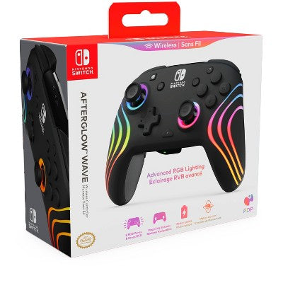 PDP Afterglow Wave Wireless Controller with Motion for Nintendo Switch - Black