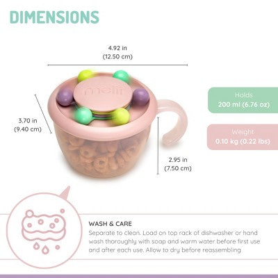 Melii Abacus Snack Container - 11.5 fl oz - Pink