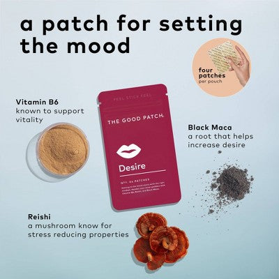 The Good Patch Desire Plant-Based Vegan Wellness Patch - 4ct
