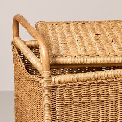 40"x18" Oversized Rectangle Rattan Woven Blanket Chest - Hearth & Hand with Magnolia (LOCAL PICKUP ONLY)