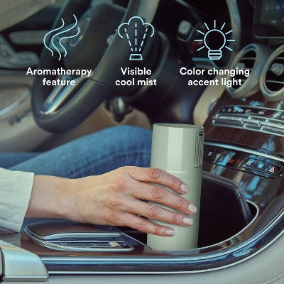 Homedics Portable Ultrasonic Humidifier with Night-Light and Aromatherapy Sage