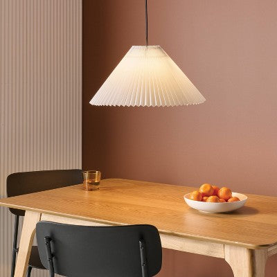 Pendant Lamp with Pleated Fabric Shade White - Room Essentials