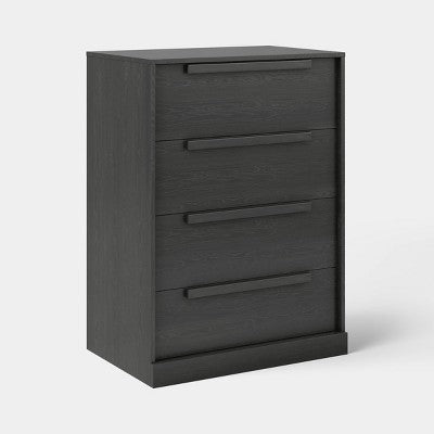 Modern 4 Drawer Dresser Dark Black - Room Essentials (LOCAL PICKUP ONLY)