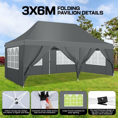 Cobizi 10x20ft Pop Up Canopy Tent with 6 Removable Sidewalls (LOCAL PICKUP ONLY)