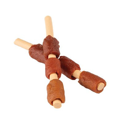 DreamBone Rawhide Free Dream Kabobz with Real Chicken,Beef and Pork Dog Treats - 18ct