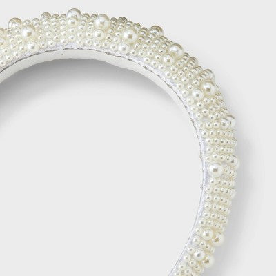 Padded Pearl Hair Headband - A New Day Ivory