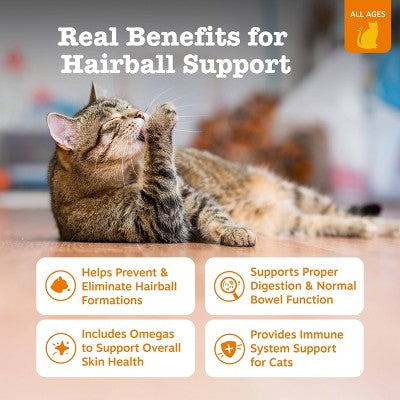 Zesty Paws Bacon Flavor Hairball Bites Cat Treats - 30ct
