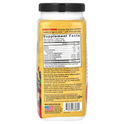 Force Factor Kids, Super Chews, Immunity, Apple Berry Burst, 60 Soft Chews