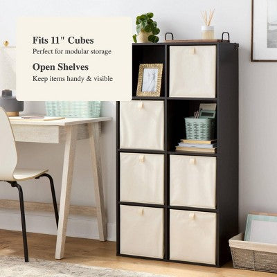 11" 8-Cube Book Shelf Black - Brightroom (LOCAL PICKUP ONLY)