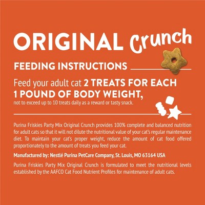 Purina Friskies Party Mix Original Crunch Chicken Flavor Cat Treats - 6oz