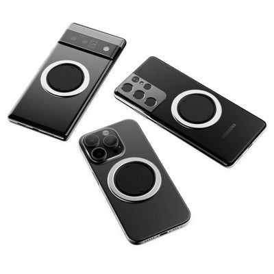 ohsnap! Snap Grip Luxe Magnetic Phone Grip Fits Any Phone - Pure Silver
