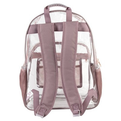 Summit Ridge Clear Backpack - Rose: Water-Resistant School Bag for Kids