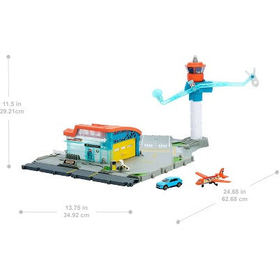 Matchbox Airport Takeoff Adventure Playset with Diecast Toy Audi Car & Plane