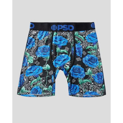 PSD Men's Rose Print Briefs - Red/Blue XL