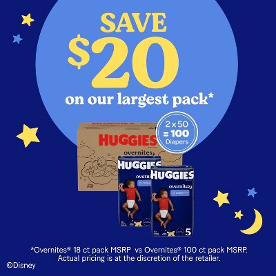 Huggies Overnites Diapers Enormous Pack - Size 4 - 100ct