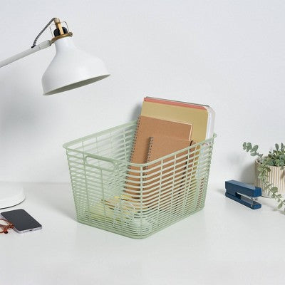 Aria Jelly Decorative Basket Large Green - Brightroom