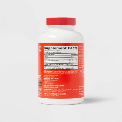 Collagen + Vitamin C Tablets - 200ct - up&up