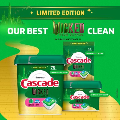 Cascade Complete Pods Dishwasher Detergent Wicked Emerald City - 78ct