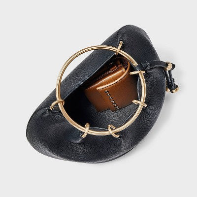 Gathered Bracelet Handbag - A New Day Black