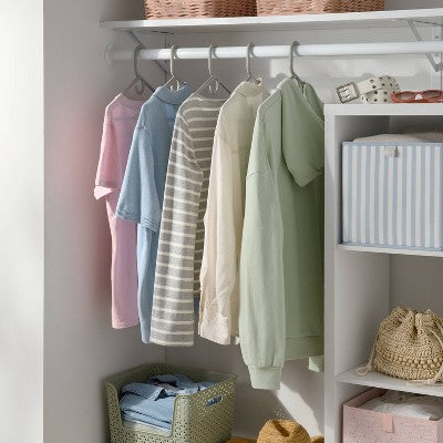 Super Heavy Weight 5pk Plastic Hangers Gray - Brightroom