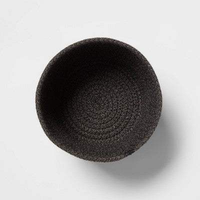 Decorative Coiled Rope Basket Black - Brightroom