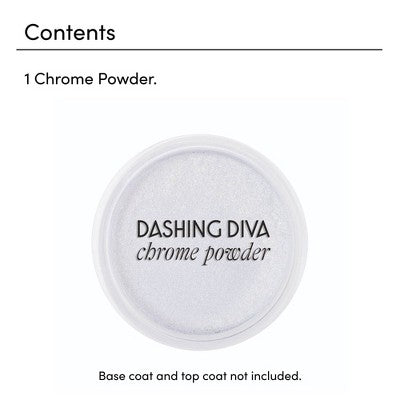 Dashing Diva Chrome Powder - White Pearl - 1.5gm: Vegan, Fake Nails, Duochrome Finish