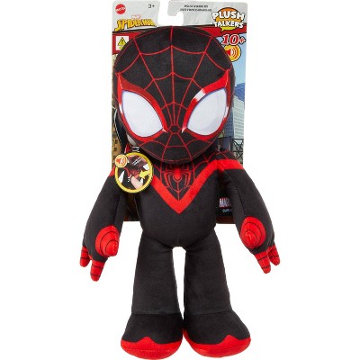 Marvel Plush Talkers Miles Morales Soft Toy, 11.75" Collectible Figure with Sounds & Phrases