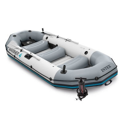 Intex Mariner 4-Person Inflatable River Lake Dinghy Boat with Pump and Oars Set (LOCAL PICKUP ONLY)