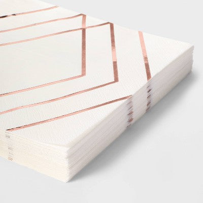 30ct Lunch Napkins Rose Gold - Spritz
