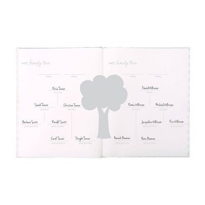 Pearhead Gingham Baby Memory Book - Gray