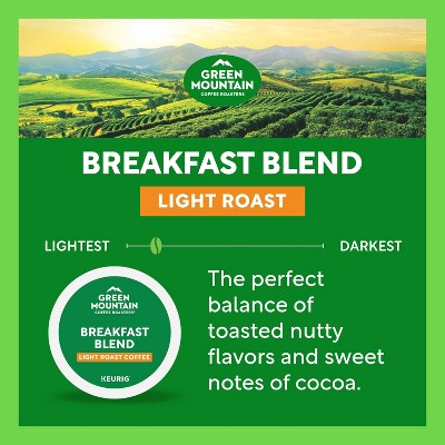 Green Mountain Light Roast Breakfast Blend Coffee Pods - 10ct