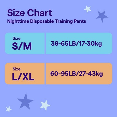 Unisex Nighttime Disposable Underwear - S/M - 42ct - up&up
