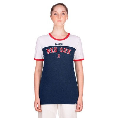 MLB Boston Red Sox Women's Bi-Blend Ringer T-Shirt - Small