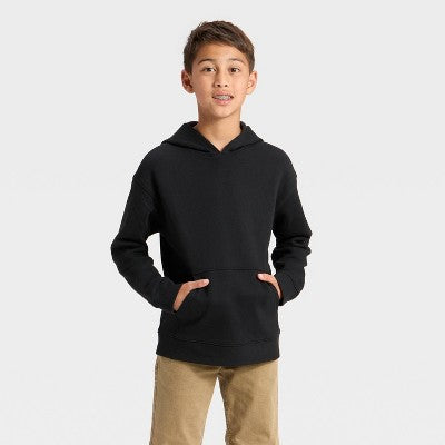 Boys' Fleece Hoodie Sweatshirt - Cat & Jack Black XS