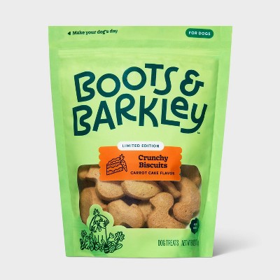 Crunchy Biscuits Carrot Cake Flavor Dog Treats - Boots & Barkley 6oz