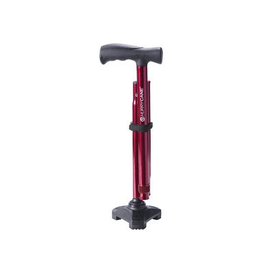 Drive Medical HurryCane Freedom Edition Folding Cane with T Handle, Red