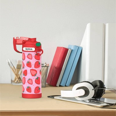 Thermos 16oz Stainless Steel FUNtainer Water Bottle - Strawberry Smiles