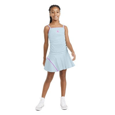 Converse Girls' Ribbed Skort - Light Blue L
