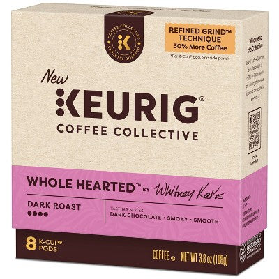Keurig Coffee Collective Whole Hearted Dark Roast K-Cup Coffee Pods - 8ct