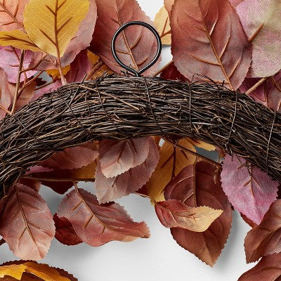 Mixed Fall Leaf Wreath - Threshold designed with Studio McGee: Fall (LOCAL PICKUP ONLY)